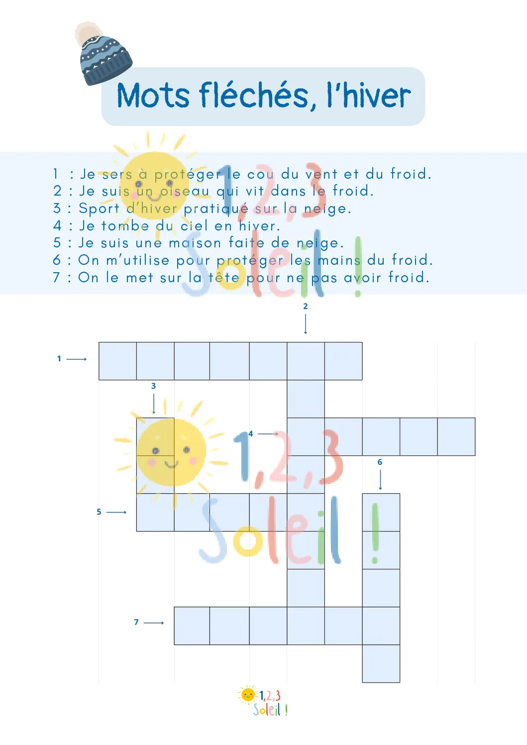 Mots fléchés, l'hiver